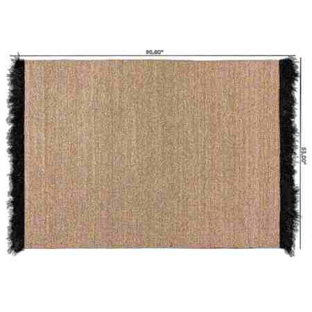 Baxton Studio Dalston Modern and Contemporary Beige and Black Handwoven Wool Blend Area Rug 187-11861-Zoro